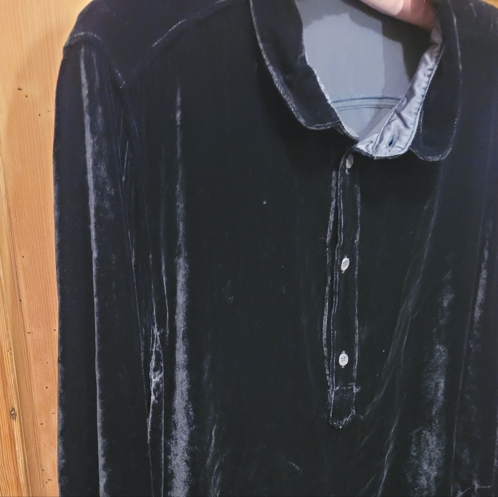 Cp Shades XL Tunic Popover With Pockets Black Velvet Women's Top - Picture 2 of 6